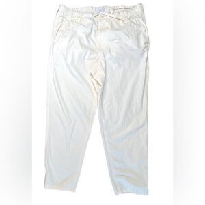 H&M Relaxed Fit Cream Tapered Chino Slacks Pants size Large